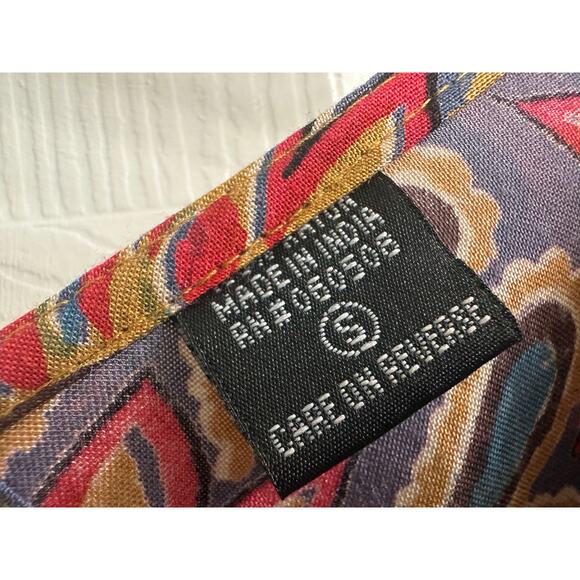 ANGIE Blossom Bell Sleeves Boho Floral Laced Up Women’s Mini Dress Size Small - Picture 5 of 7